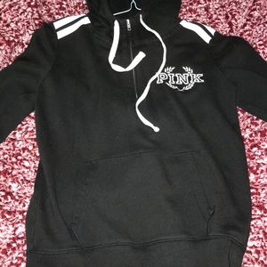 black & white vs pink hoodie
